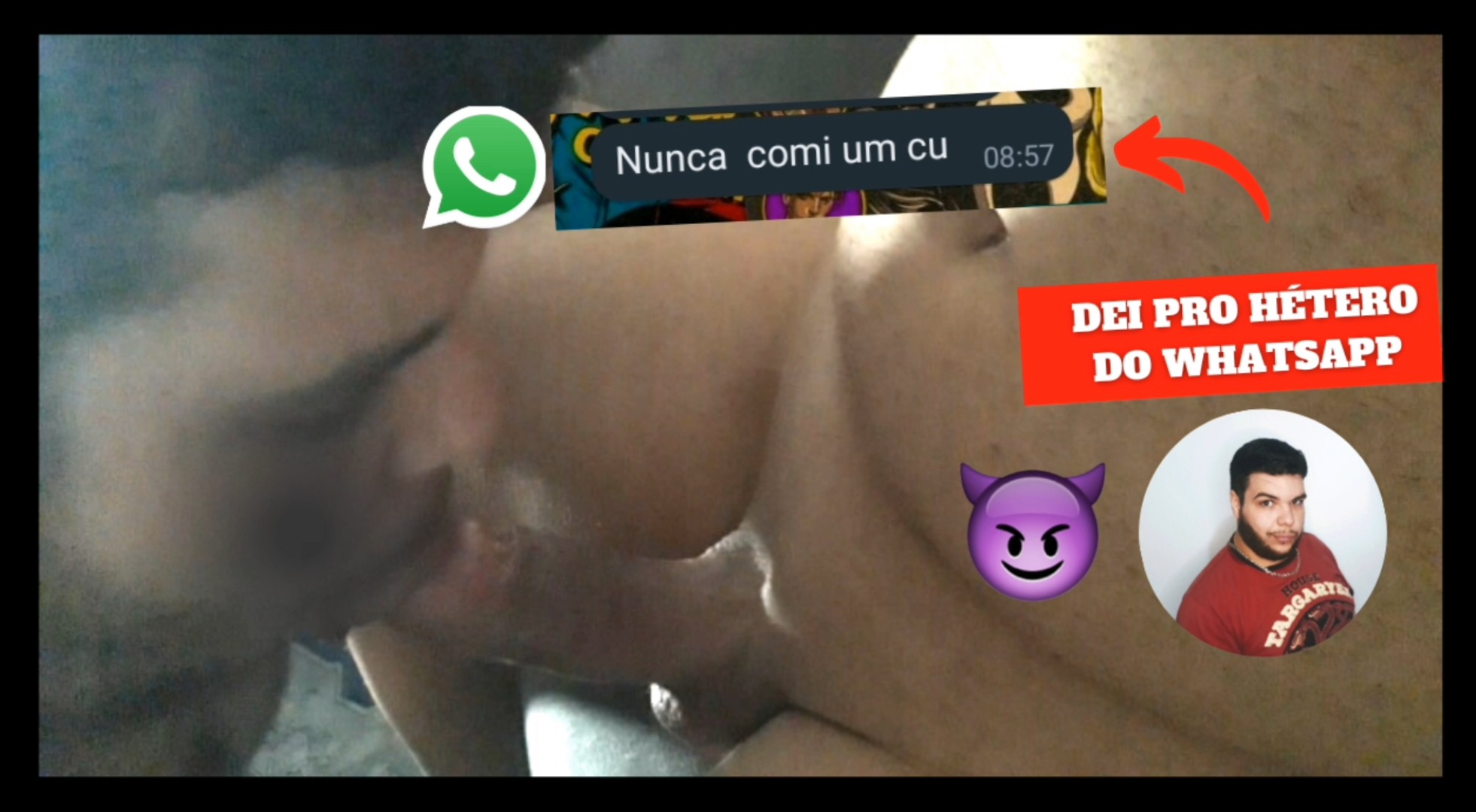 Hetero Manda Mensagem Pro Número Errado e Acaba Conseguindo Comer Um Cu