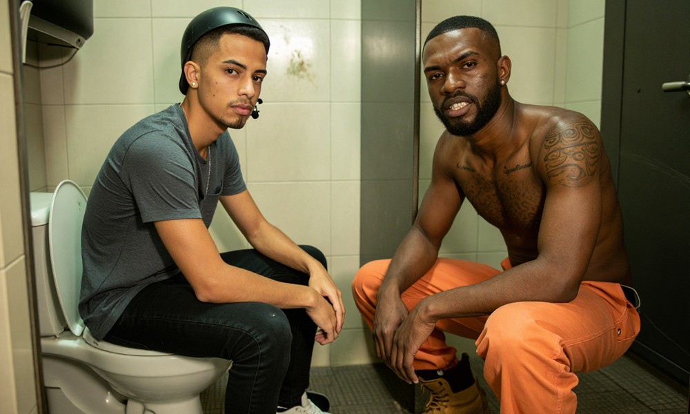 Transa no banheiro público