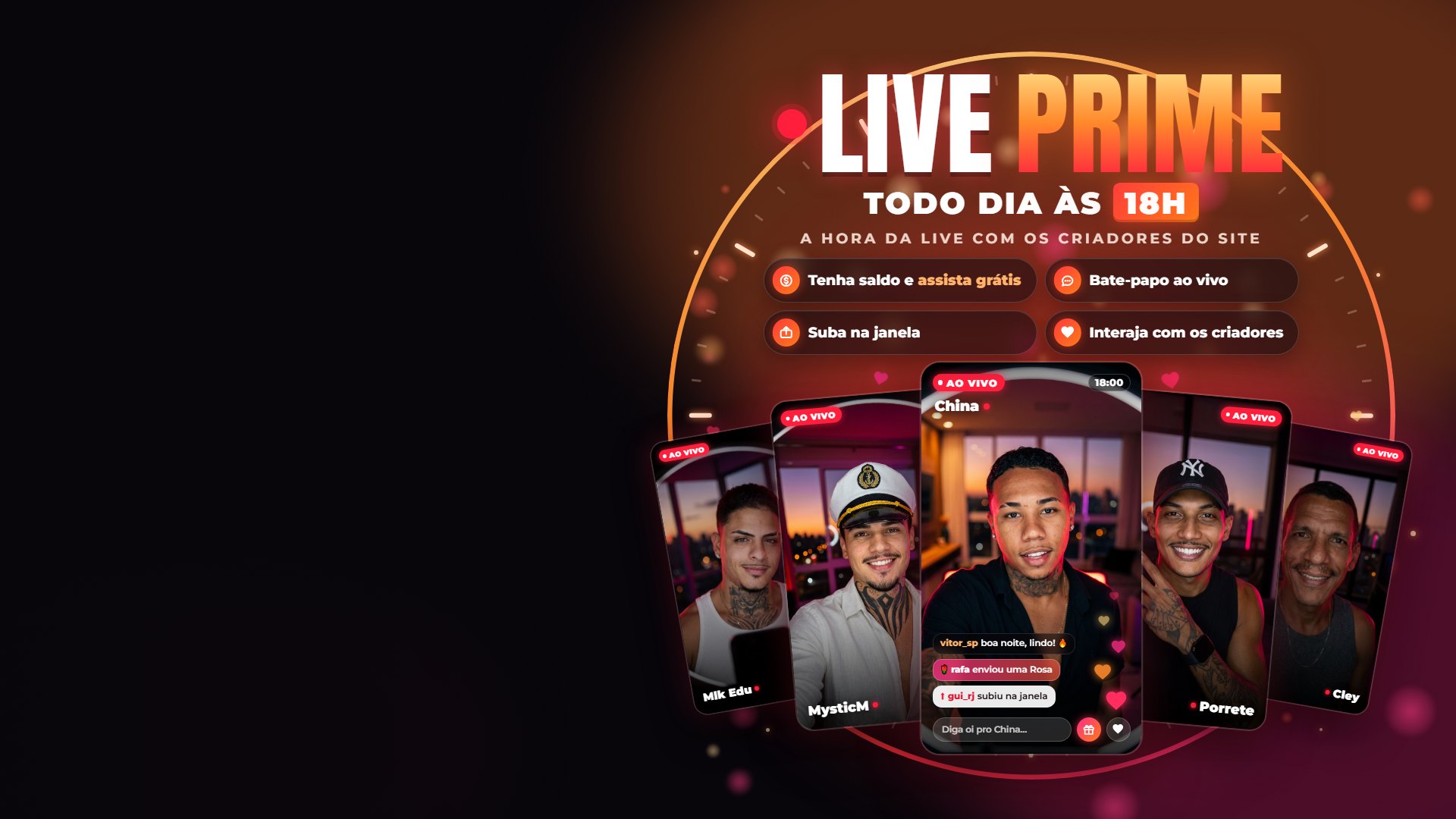 Todo dia às 18h é hora da LIVE